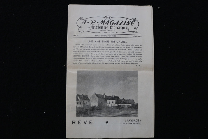 1945 A-B-MAGAZINE ANCIENNE BELGIQUE PROGRAMME - FRENCH - K 2799