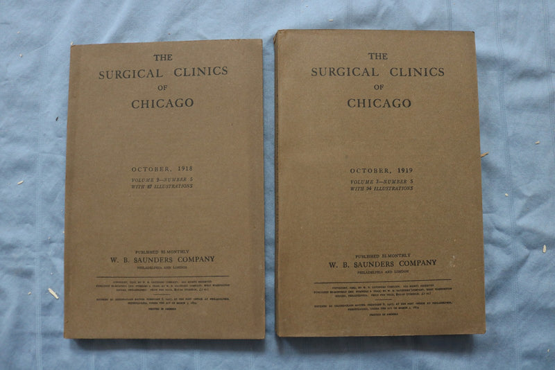 1918-1922 SURGICAL CLINICS OF CHICAGO & NORTH AMERICA MAGAZINE- LOT OF 5- O 3898