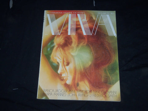 1973 DECEMBER VIVA MAGAZINE - BIANCA JAGGER - ANNE BANCROFT - B 81