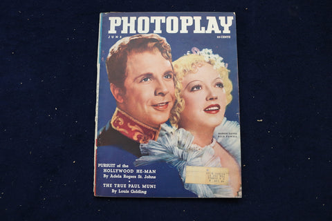 1936 JUNE PHOTOPLAY MAGAZINE - MARION DAVIES & DICK POWELL COVER - E 17890