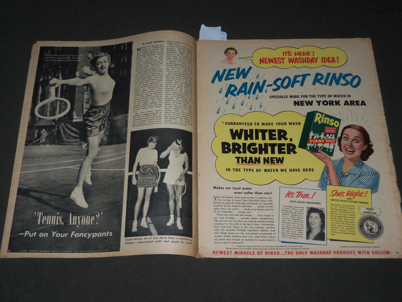 1951 APRIL 15 SUNDAY MIRROR MAGAZINE SECTION - DONNA REED COVER - J 3020