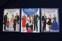 1989-1994 PRESIDENTIAL FAMILY PAPER DOLL BOOKS-LINCOLN-CLINTON-LOT OF 3 - O 3637