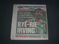2019 MAY 9 NEW YORK POST NEWSPAPER - KYRIE IRVING LOOKING FORWARD TO MOVING ON