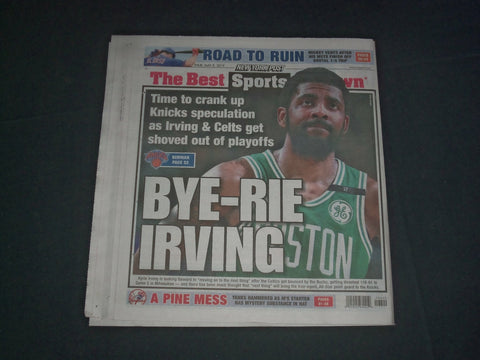2019 MAY 9 NEW YORK POST NEWSPAPER - KYRIE IRVING LOOKING FORWARD TO MOVING ON