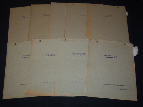 1915 MODERN SURGICAL NURSING BY EUGENE UNDERHILL, M. D. - 9 PARTS - O 3638D