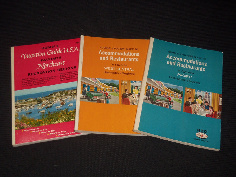 1969-1970 HUMBLE VACATION GUIDES LOT OF 3 - PACIFIC - WEST CENTRAL - O 3792