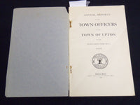 1907 UPTON TOWN OFFICERS ANNUAL REPORT - MASSACHUSETTS - J 8806