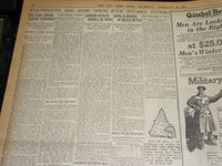 1919 FEBRUARY 20 NEW YORK TIMES - ANARCHIST SHOOTS PREMIER CLEMENCEAU - NT 7975