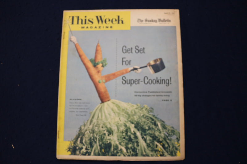 1957 APRIL 14 THIS WEEK MAGAZINE - RHONDA FLEMMING ARTICLE AND PHOTO - E 22999