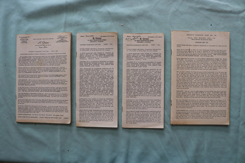 1950-1952 R. GREEN COIN CATALOGS - LOT OF 4 - K 3299