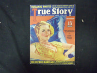 1937 NOVEMBER TRUE STORY MAGAZINE - NICE COVER, ARTICLES, PHOTOS & ADS - ST 4238