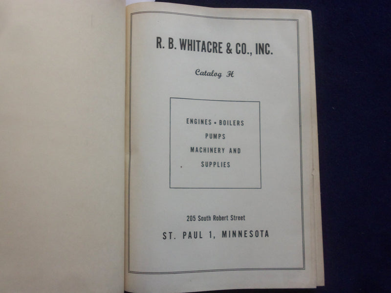 1945 R.B. WHITACRE & CO. INC. HARDCOVER SUPPLIES CATALOG - ST. PAUL, MN - R 98F