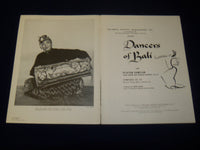 1950'S DANCERS OF BALI PROGRAM LOT OF 3 - GREAT PHOTOS - J 5049