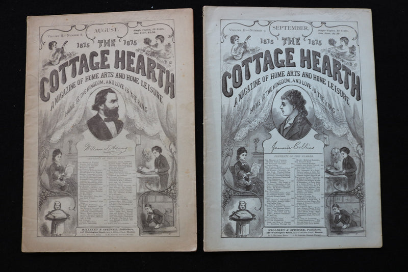 1875 THE COTTAGE HEARTH MAGAZINE - LOT OF 6 - K 2791