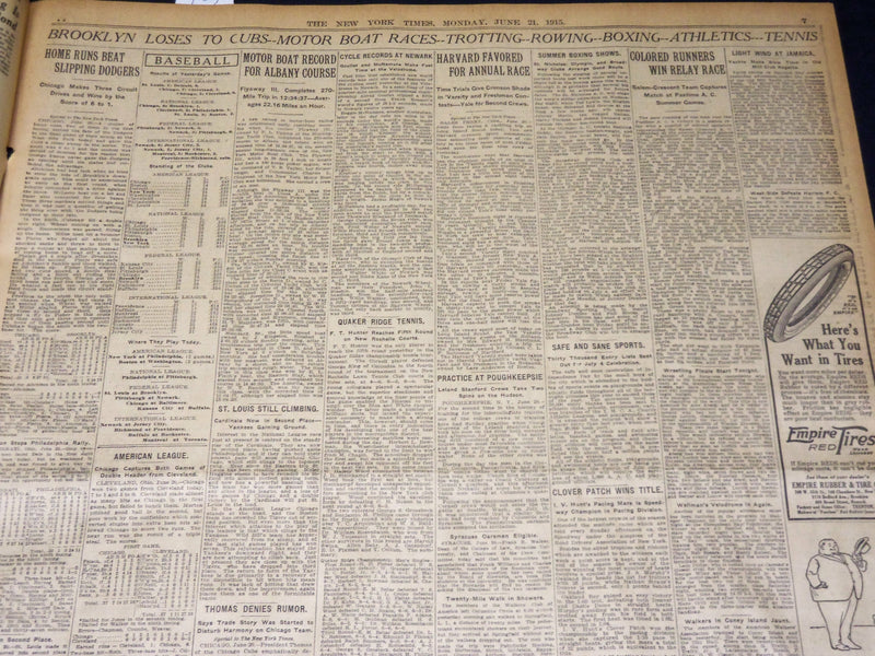 1915 JUNE 21 NEW YORK TIMES NEWSPAPER - ITALIANS STORM PLAVA HEIGHTS - NT 7712