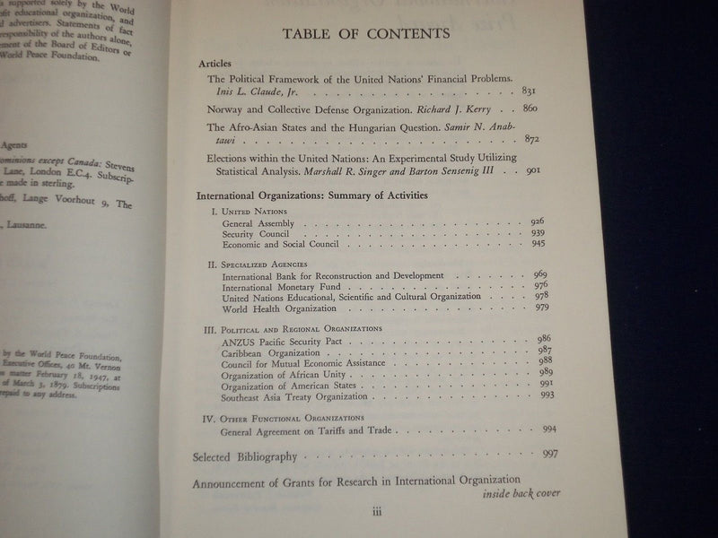 1963-1966 INTERNATIONAL ORGANIZATION PERIODICAL LOT OF 7 ISSUES - O 2553