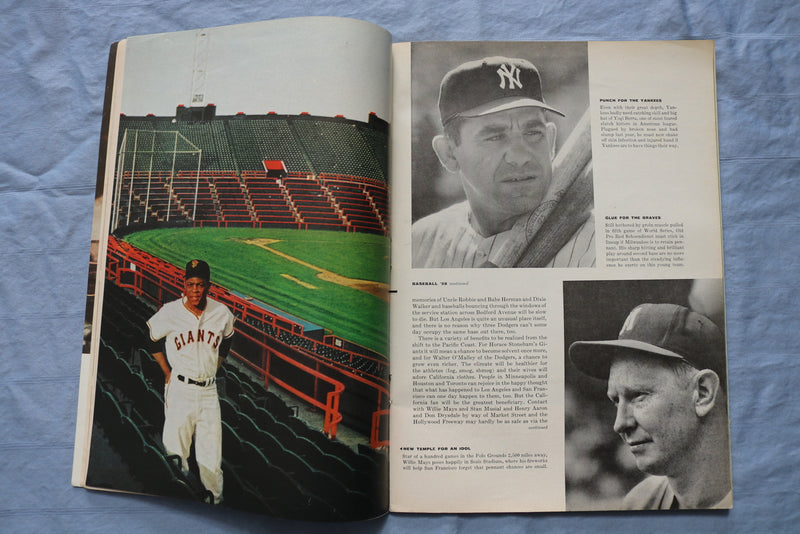 1958 APRI 14 SPORTS ILLUSTRATED MAGAZINE - SPECIAL BASEBALL ISSUE - ST 5505Z