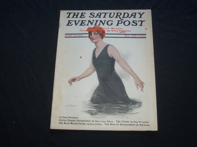 1916 JUNE 24 THE SATURDAY EVENING POST MAGAZINE - ILLUSTRATED COVER - SP 733