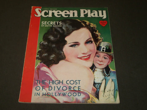 1931 APRIL PHOTOPLAY MOVIE MAGAZINE - MAUREEN O'SULLIVAN COVER - M 348