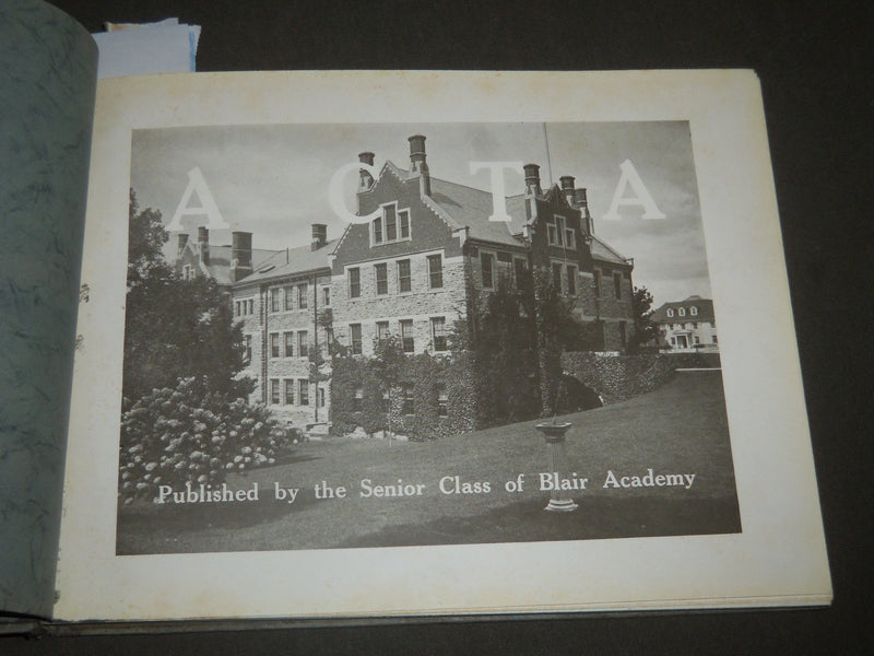 1924 ACTA STUDETE BLAIR ACADEMY COLLEGE YEARBOOK - BLAIRTOWN NEW JERSEY- YB 1277