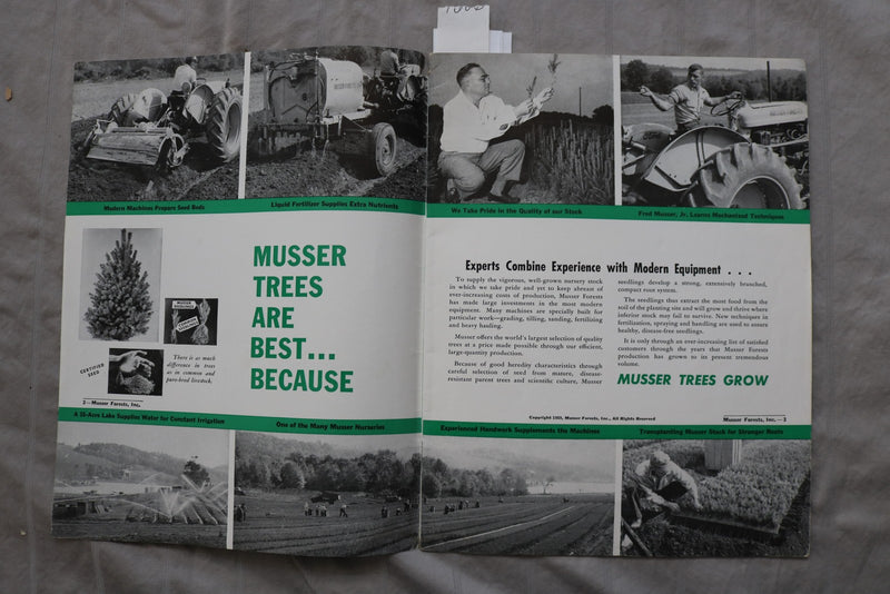 1959 MUSSER FOREST INC. CATALOG - INDIANA, PENNSYLVANIA - SOFTCOVER - K 3462