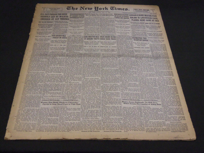 1932 MAY 15 NEW YORK TIMES - CONDON KNOWS MAN HE PAID $50,000 IN CASE - NT 4821