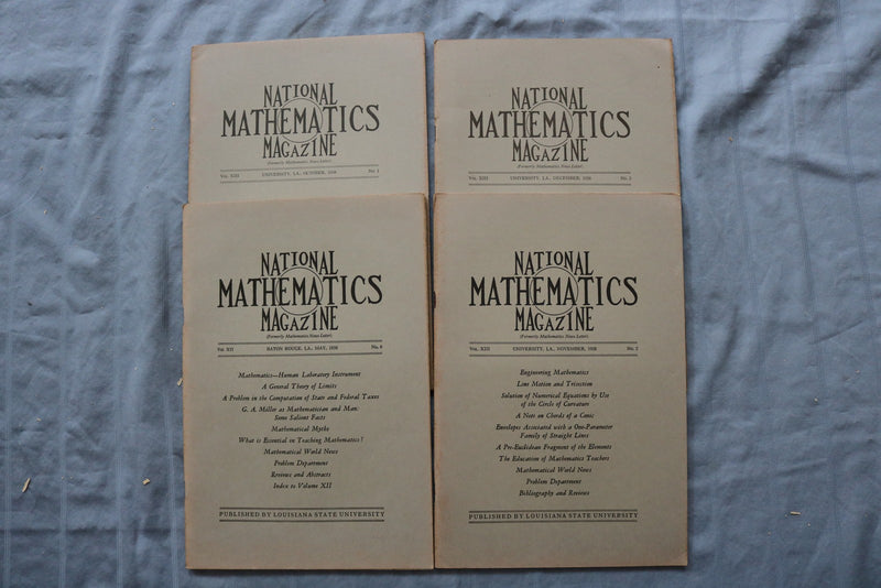 1936-1938 NATIONAL MATHEMATICS MAGAZINE - LOT OF 16 - O 3897