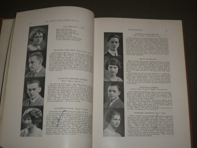 1924 THE ANNUAL ITHACA HIGH SCHOOL YEARBOOK - NEW YORK - PHOTOS - YB 1311