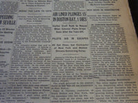 1930 JUNE 6 NEW YORK TIMES - AIR LINER PLUNGES 15 INTO BOSTON BAY - NT 5743
