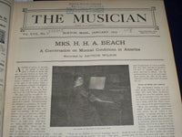 1912 THE MUSICIAN BOUND VOLUME NO. 17 PART 1 - GREAT PHOTOS & ADS - KD 2287