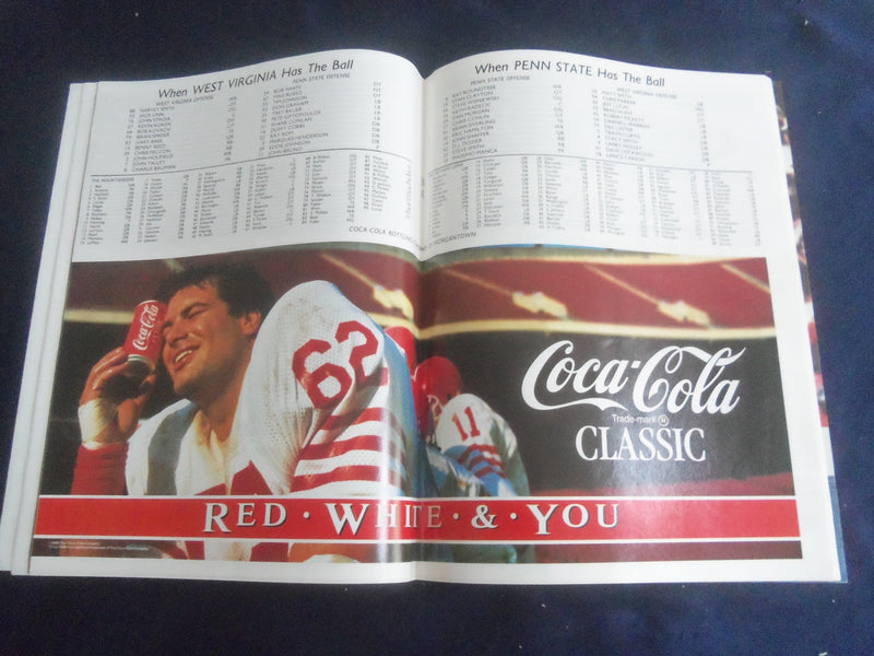 1986 NOV 1 FOOTBALL PROGRAM - WEST VIRGINIA UNIV VS PENN STATE UNIV - SP 4686U