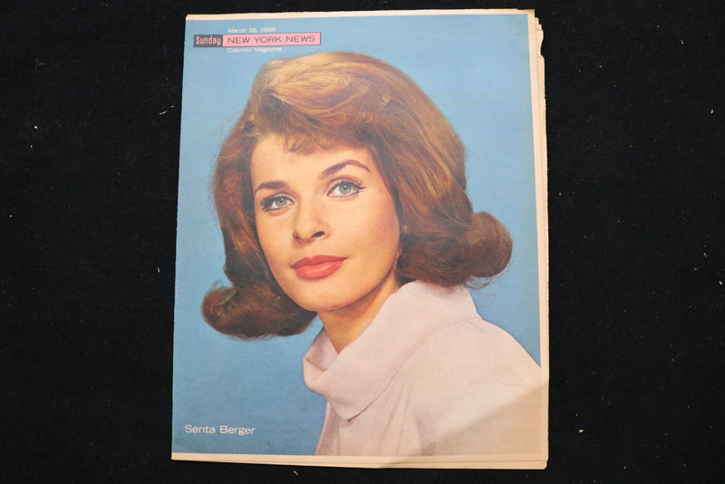 1965 MARCH 28 SUNDAY NY NEWS COLOROTO MAGAZINE - SENTA BERGER COVER - E 25485