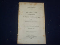 1846 YALE COLLEGE ORDINATION OF REV. THEODORE DWIGHT WOOLSEY - J 4713