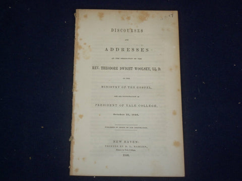 1846 YALE COLLEGE ORDINATION OF REV. THEODORE DWIGHT WOOLSEY - J 4713