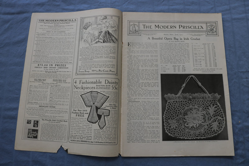 1910 JUNE THE MODERN PRISCILLA MAGAZINE -ILLUSTRATIONS, STORIES & ADS - SP 4782B