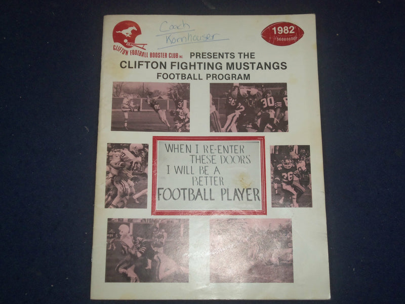 1980-82 CLIFTON FIGHTING MUSTANDS FOOTBALL PROGRAMS - LOT OF 3 - ST 5503G