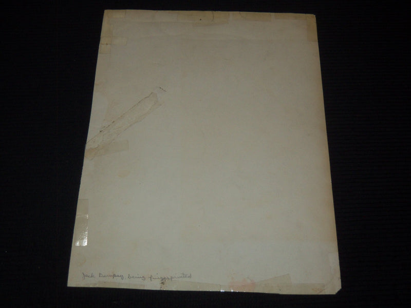 JACK DEMPSEY BEING FINGERPRINTED ORIGINAL PHOTO - 11x14 - #167