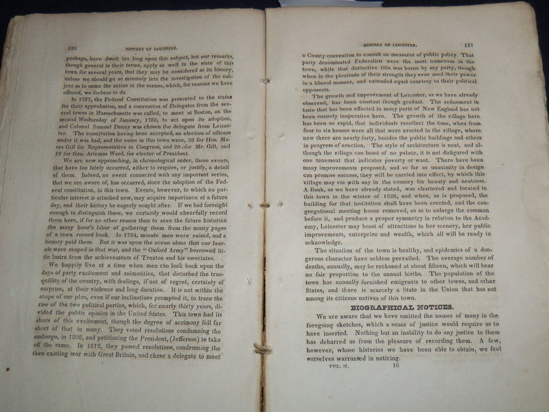 1826 MAY-OCT THE WORCESTER MAGAZINE & HISTORICAL JOURNAL VOLUME 2 - KD 5523G