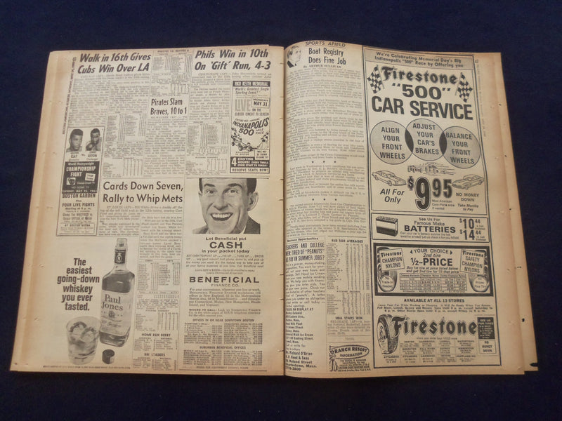 1965 MAY 24 BOSTON RECORD AMERICAN NEWSPAPER -STUDENT REVOLT ON CAMPUS - NP 6297