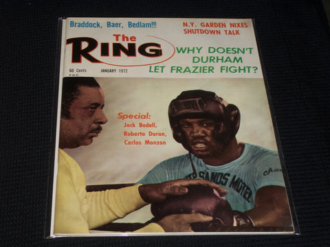 1972 JANUARY THE RING MAGAZINE - JOE FRAZIER FRONT COVER - E 4617