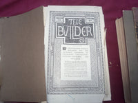 1913 JAN-DEC THE BUILDER U. K. MAGAZINE BOUND VOLUMES - 2 VOLS - FOLD OUTS- C 37