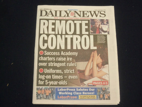 2020 SEPTEMBER 8 NEW YORK DAILY NEWS NEWSPAPER-REMOTE LEARNING AT CHARTER SCHOOL