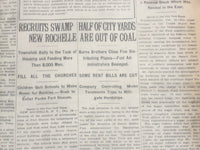 1917 DECEMBER 15 NEW YORK TIMES - HALF OF CITY YARDS OUT OF COAL - NT 8276