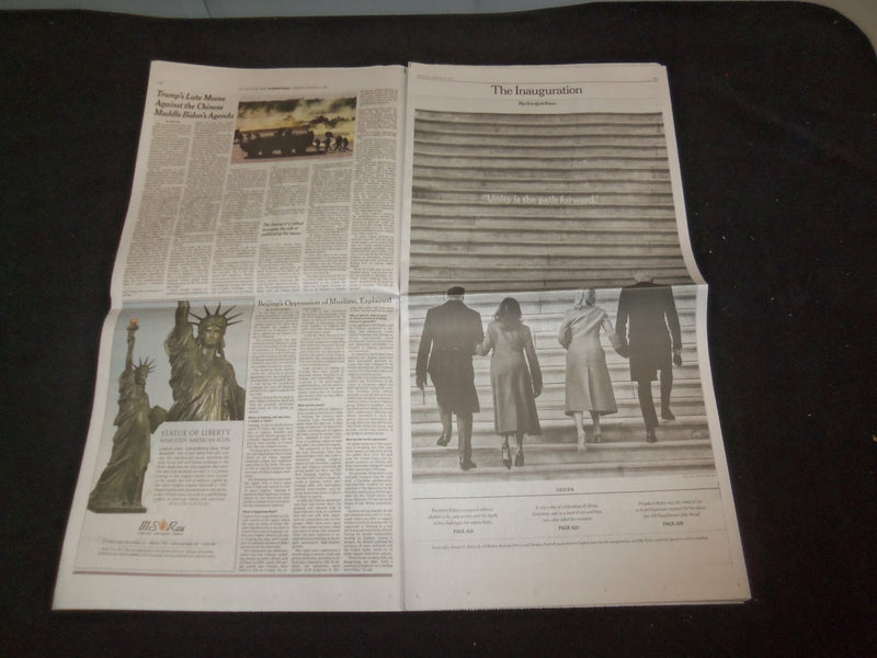 2021 JANUARY 21 NEW YORK TIMES - JOE BIDEN AND KAMALA HARRIS INAUGURATION DAY
