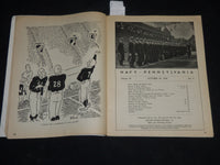 1944 OCTOBER 28 NAVY VS. PENNSYLVANIA FOOTBALL PROGRAM - NICE PHOTOS - J 5762