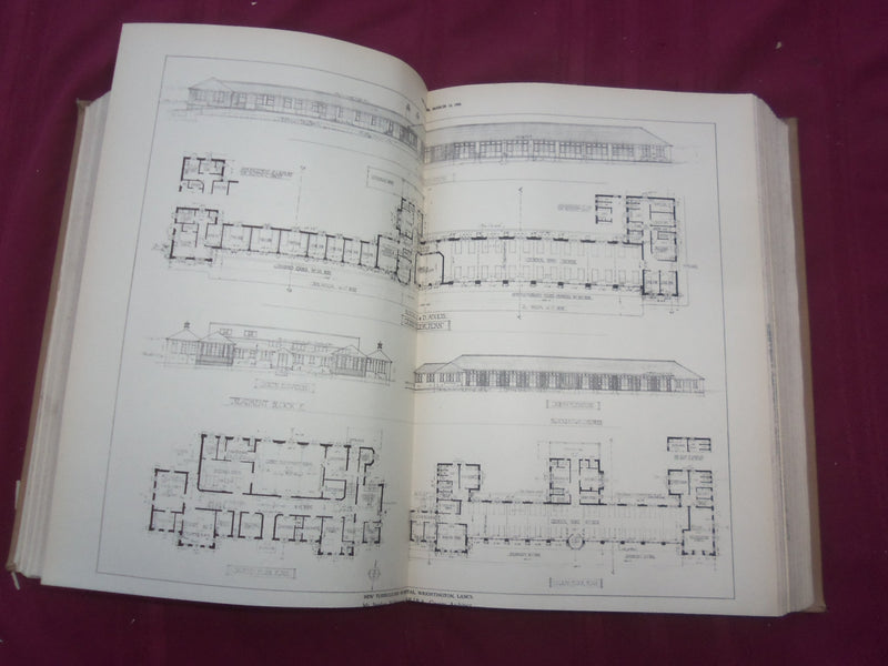1928 JAN-DEC THE BUILDER U. K. MAGAZINE BOUND VOLUMES - 2 VOLS - FOLD OUTS- C 27