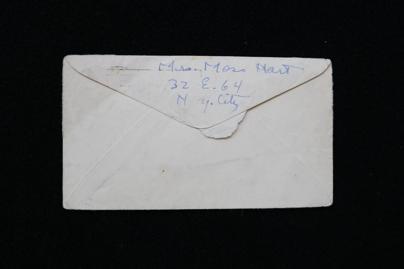 1962 KITTY CARLISLE HART SIGNED NOTES & ENVELOPE - LOT OF 3 - K 2778