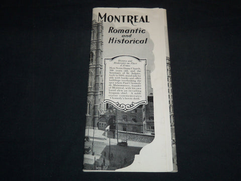 1929 COSMOPOLITAN MONTREAL ROMANTIC AND HISTORICAL FOLD OUT GUIDE - J 8527