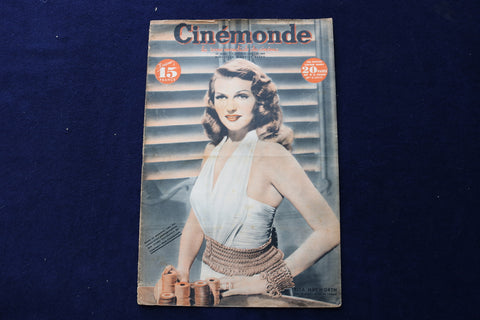 1946 DEC 3 CINEMONDE MAGAZINE - RITA HAYWORTH - MARCELLE DERRIEN COVER - E 23938