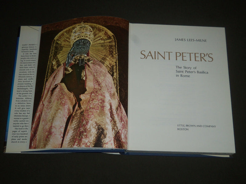 1967 SAINT PETER'S BY JAMES LEES-MILNE HARDCOVER BOOK - GREAT PRINTS - I 996